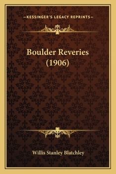 Paperback Boulder Reveries (1906) Book