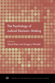Hardcover The Psychology of Judicial Decision Making Book