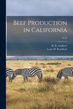 Paperback Beef Production in California; E115 Book