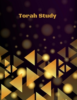 Paperback Torah Study: Notebook, Composition Book, Black and Gold, Modern; Messianic, Hebrew Roots, Torah Observant, 150 Blank Cornell-Style Book