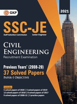 Paperback Ssc 2021 Junior Engineers Paper I Civil Engineering 37 Previous Years Solved Papers (2008-20) Book