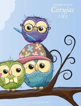 Paperback Livro para Colorir de Corujas 1 & 2 [Portuguese] Book