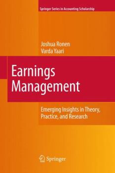 Paperback Earnings Management: Emerging Insights in Theory, Practice, and Research Book