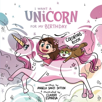 Paperback I Want a Unicorn for my Birthday-Coloring Book