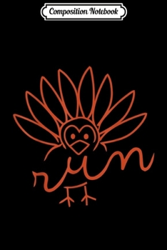Composition Notebook: Turkey Face Tro Cute Thanksgiving Running Gift Journal/Notebook Blank Lined Ruled 6x9 100 Pages