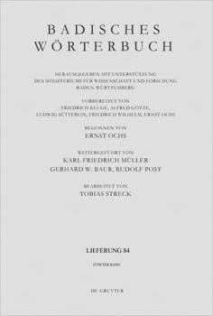 Paperback Badisches Wörterbuch: Lieferung 84 (5) [German] Book