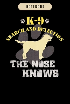 Notebook: K9 detection dog labrador retriever Notebook|6x9(100 pages)Blank Lined Paperback Journal For Student,gifts for kids,women, girls, boys, men, birthday gift,