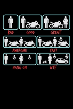 Notizbuch: Motorrad Biker Familie Kinder Tour Witzig Geschenk 120 Seiten, 6X9 (Ca. A5), Punktraster (German Edition)