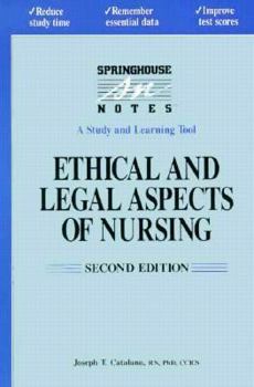 Paperback Ethical and Legal Aspects of Nursing Book