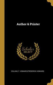 Hardcover Author & Printer Book