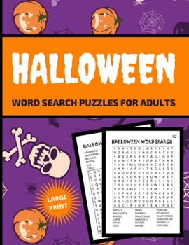 Paperback Halloween Word Search: Puzzles For Adults, Large Print Halloween Word Search Book - Halloween gifts for men, women - Halloween Word Search Ho [Large Print] Book