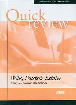 Hardcover Pennell and Newman's Sum and Substance Quick Review of Wills, Trusts and Estates, 3D Book