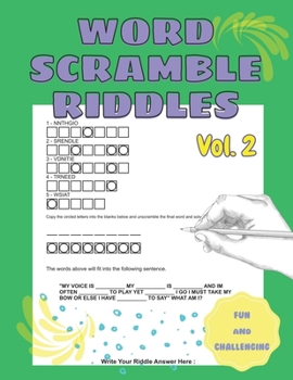 Paperback Fun and Challenging Word Scramble Riddles Vol2 Word Scramble Book for Adults: Jumble Word Game Book