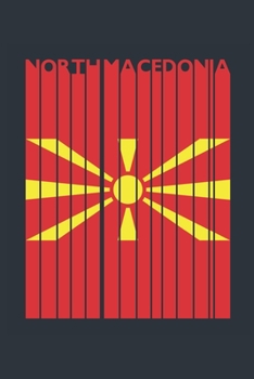 Vintage North Macedonia Notebook - Macedonian Flag Writing Journal - North Macedonia Gift for Macedonian Mom and Dad - Retro Macedonian Diary: Medium ... Diary, 110 page, Lined, 6x9 (15.2 x 22.9 cm)