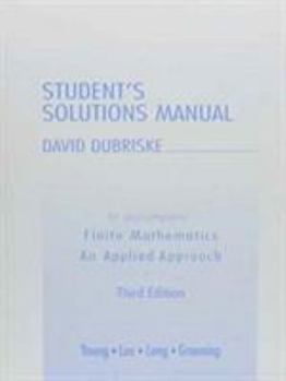 Paperback Student Solutions Manual for Finite Mathematics: An Applied Approach Book