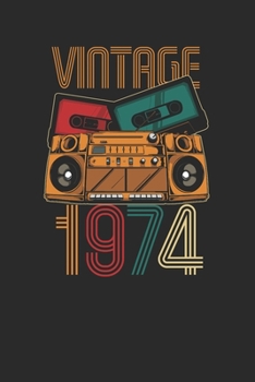 Vintage 1974: Dotted Bullet Notebook – Birthday Gift or Anniversary Gift Idea