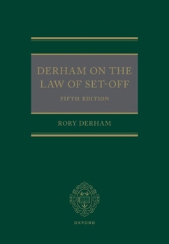 Hardcover Derham on the Law of Set Off Book
