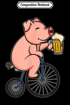 Composition Notebook: Bicycling Pig For Pig Farmers And Pig Breeders  Journal/Notebook Blank Lined Ruled 6x9 100 Pages