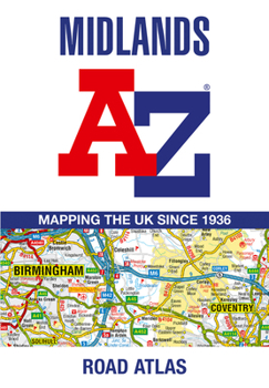 Paperback Midlands A-Z Road Atlas Book