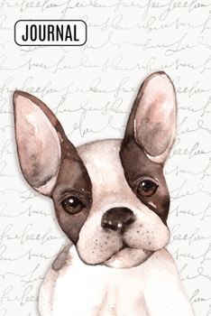 Paperback Lined Journal Notebook Watercolor Boston Terrier: 150 Lined Pages Perfect For Writing, Journaling, Notes Book