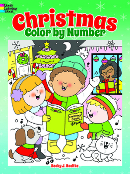 Paperback Christmas Color by Number Book