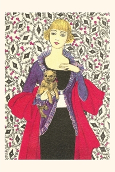 Paperback Vintage Journal Bemused Woman with Cairns Terrier Book