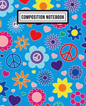 70s Wide Ruled Notebook: 70s Wide Ruled Notebook 110 Pages 7.5 x 9.25