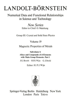 Hardcover Alloys and Compounds of D-Elements with Main Group Elements. / Legierungen Und Verbindungen Von D-Elementen Mit Elementen Der Hauptgruppen.: Part 1 / Book