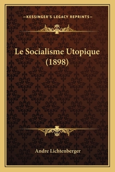 Paperback Le Socialisme Utopique (1898) [French] Book