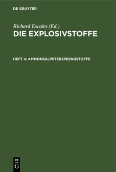Hardcover Ammonsalpetersprengstoffe [German] Book