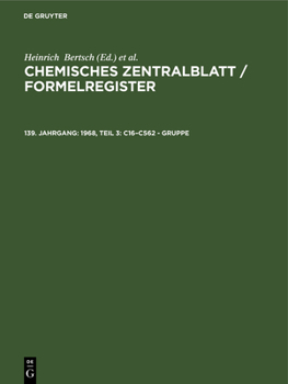 Hardcover 1968, Teil 3: C16-C562 - Gruppe [German] Book