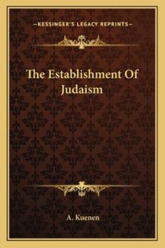 Paperback The Establishment Of Judaism Book