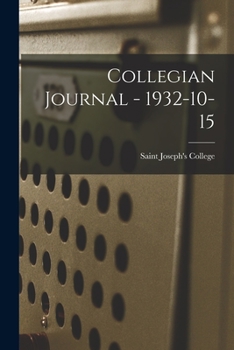 Paperback Collegian Journal - 1932-10-15 Book