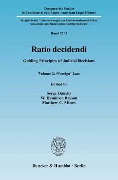 Paperback Ratio Decidendi: Guiding Principles of Judicial Decisions. Vol. 2: 'Foreign' Law Book