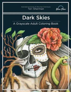 Paperback Dark Skies: A Grayscale Adult Coloring Book