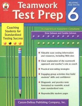 Paperback Teamwork Test Prep Grade 6 Reading and Math Book