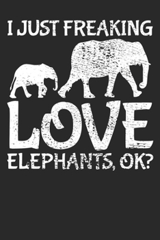 Paperback Notebook: Elephants Dot Grid 6x9 120 Pages Book