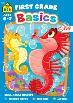Paperback School Zone First Grade Basics 64-Page Workbook Book