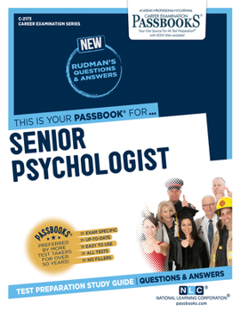 Paperback Senior Psychologist (C-2173): Passbooks Study Guide Volume 2173 Book