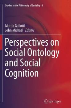 Paperback Perspectives on Social Ontology and Social Cognition Book