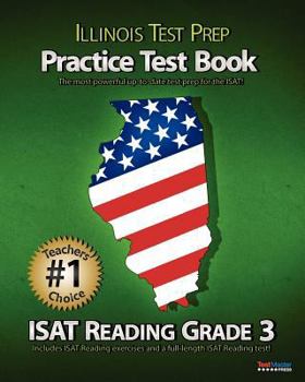 Paperback Illinois Test Prep Practice Test Book ISAT Reading Grade 3 Book
