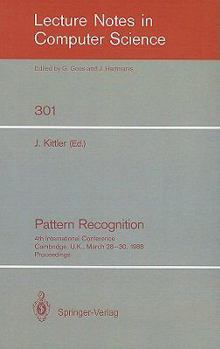 Paperback Pattern Recognition: 4th International Conference Cambridge, Uk, March 28-30, 1988; Proceedings Book