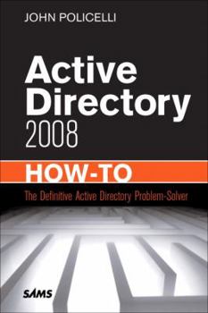 Paperback Active Directory Domain Services 2008 How-To Book