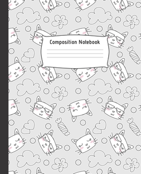 Paperback Composition Notebook: Cute College Ruled Line Paper Notebook - Perfect size for your School Bag - High quality paper - Multipurpose School W Book