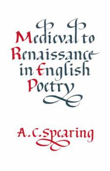 Paperback Medieval to Renaissance in English Poetry Book