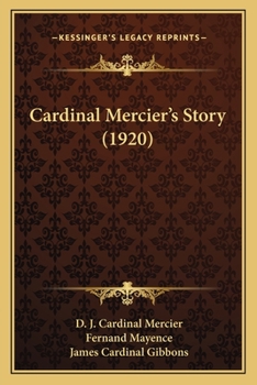 Paperback Cardinal Mercier's Story (1920) Book