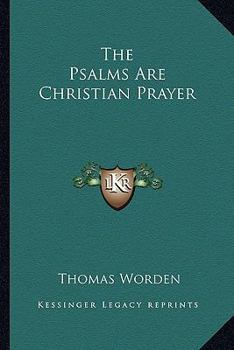 Paperback The Psalms Are Christian Prayer Book