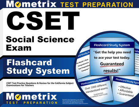 Cards Cset Social Science Exam Flashcard Study System: Cset Test Practice Questions & Review for the California Subject Examinations for Teachers Book