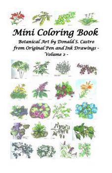 Paperback Mini Botanical Art Volume 2: from Original Pen & Ink Drawings Book