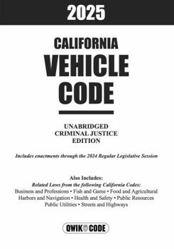 Paperback 2025 California Vehicle Code Unabridged Book